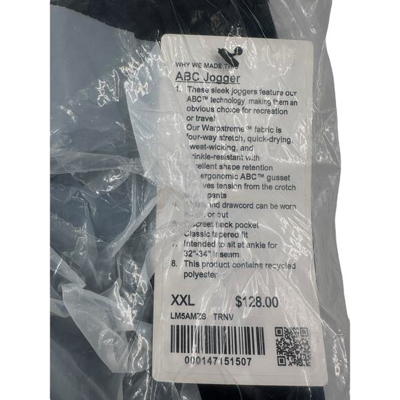 2XL Lululemon ABC Men Jogger Pants True Navy New with Tags LM5AMZS Retail $128 - Picture 13 of 13